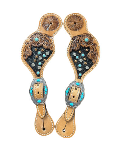 Turquoise Stone Ladies Spur Straps