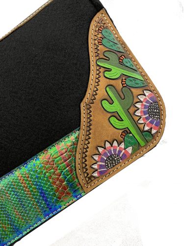 Alternative view of Pony Size Blue/Green Metallic Snake Pad
