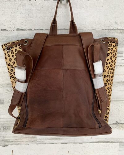 Alternative view of American Darling Leopard Cowhide Large Backpack