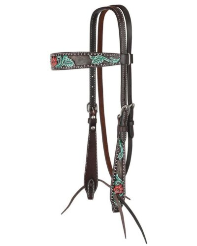 Circle Y Cactus Flower Filigree Browband Headstall
