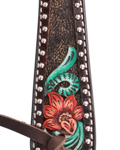 Circle Y Cactus Flower Filigree Browband Headstall - Image 3