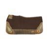 28x30 Barrel Style Antiqued Feather & Sunflower Design Brown Felt Pad