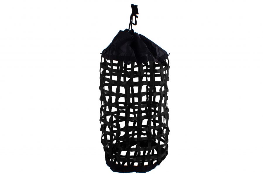 X-Large Easy Fill Nylon Webbed Slow Feed Hay Bag w/ Drawstring Top Closure - Image 4