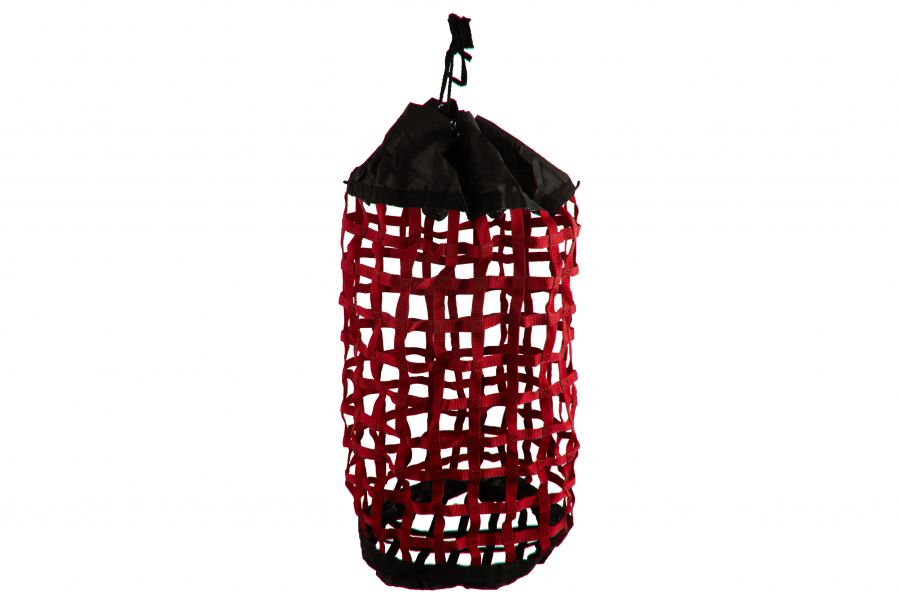 X-Large Easy Fill Nylon Webbed Slow Feed Hay Bag w/ Drawstring Top Closure - Image 2