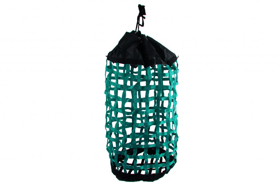 X-Large Easy Fill Nylon Webbed Slow Feed Hay Bag w/ Drawstring Top Closure
