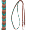 Martin Latigo Turquoise Laced Barrel Rein