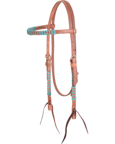 Martin Turquoise Laced Harness Browband Headstall