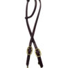 Heavy Oil Double Buckle Quick Change One Ear Headstall with Snaps