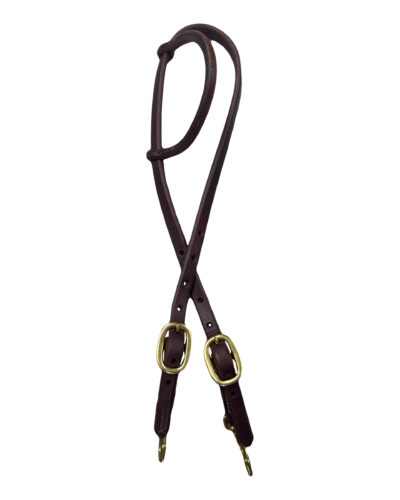 Heavy Oil Double Buckle Quick Change One Ear Headstall with Snaps