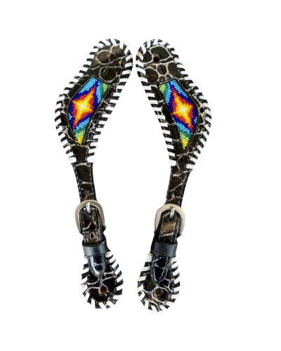 Rainbow Beaded Spur Straps
