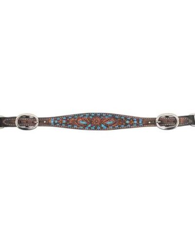 Circle Y Bronco Blue Texas Flower Wither Strap