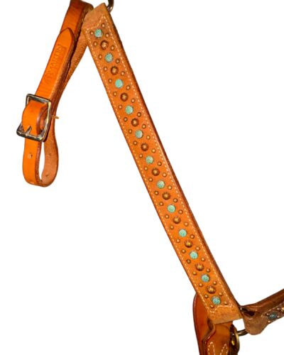Alternative view of Martin Natural Roughout Embossed Floral Spots Breast Collar
