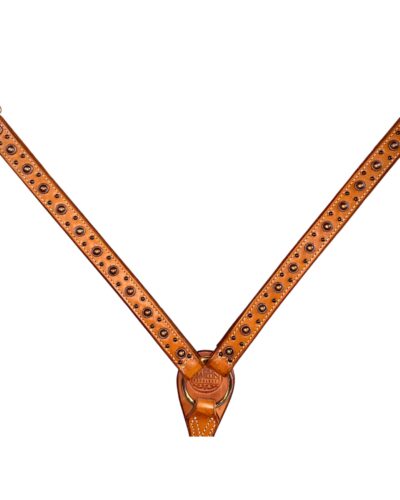 Martin Rope Edged Dots Natural Breastcollar