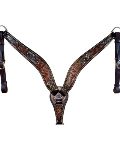 Circle Y Dark Flash Arizona Flower Breastcollar