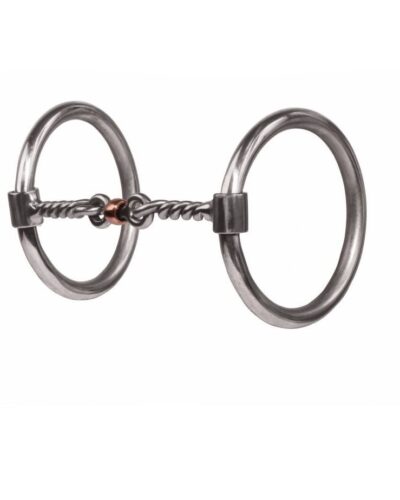 Professionals Choice Twisted Wire Dogbone Snaffle O-Ring Bit