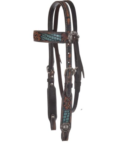 Circle Y Pony Inlaid Filigree Browband Headstall