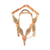 Pony Size Hand Painted Arrow Design Headstall & Breastcollar Set