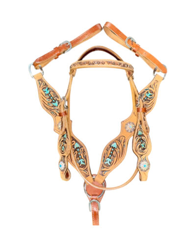 Pony Size Hand Painted Arrow Design Headstall & Breastcollar Set