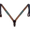 Weaver Turquoise Cross Turquoise Beaded Straight Breastcollar