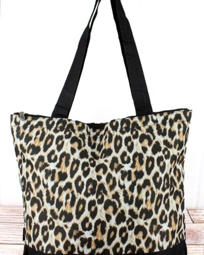 Leopard w/ Black Trim Tote Bag