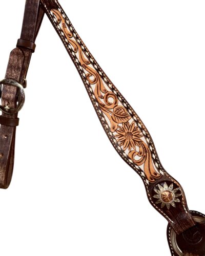 Alternative view of Circle Y White Daisy Filigree Breastcollar