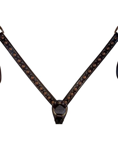 Martin Rope Edged Dot Chocolate Breastcollar