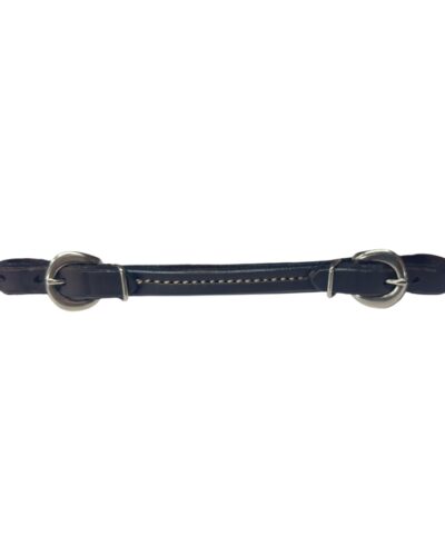 Dark Oiled Sewn Leather Curb
