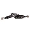 Black Steel Spur w/ Silver Rope Border