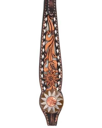 Circle Y White Daisy Filigree Browband Headstall - Image 3