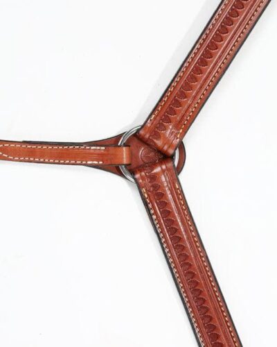 Alternative view of Circle Y Regular Oil Shell Tooled Breastcollar