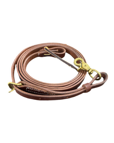 5/8" Adjustable Harness Leather Roping Rein