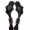 Ladies Gator Spur Straps w/ Copper & Turquoise Dots