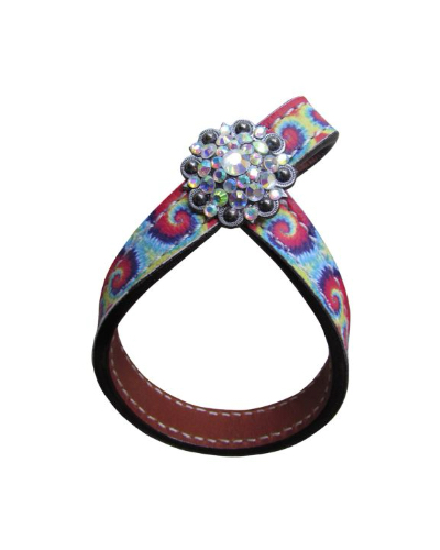 Tie Dye Leather Tie Down Keeper