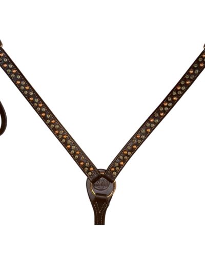 Martin Chocolate Breast collar w/ Copper Dots