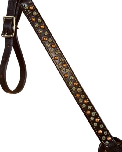 Alternative view of Martin Chocolate Breast collar w/ Copper Dots