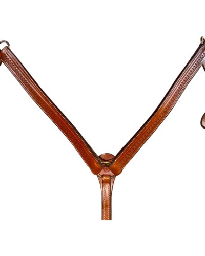 Circle Y Regular Oil Shell Tooled Breastcollar