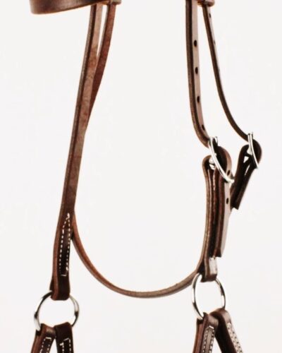 Rolled harness leather nose side pull