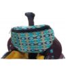 Teal Southwest Design Print Insulated Nylon Saddle Pouch