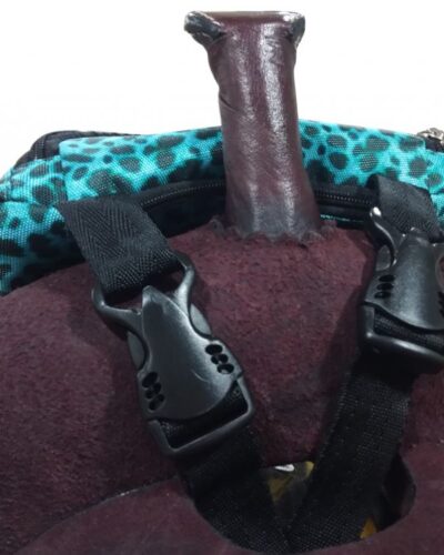 Alternative view of Teal Cheetah Print Insulated Nylon Saddle Pouch