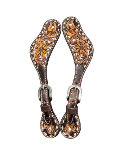 White Daisy Filigree Spur Straps