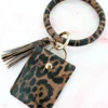 Brown Leopard Bangle Keychain w/ Pouch