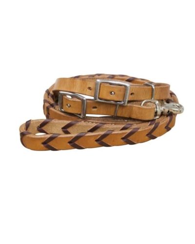 8ft Argentina Cow Leather Braided Rein