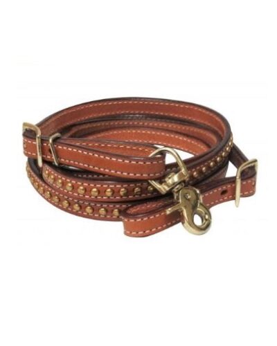 Brass Studded Contest Rein