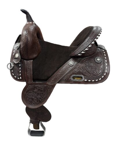Custom Circle Y Tammy Fischer Buckstitch Treeless Barrel Saddle