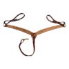 Chocolate Leather Breastcollar With Buckstitch