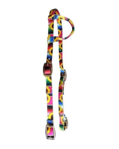 Serape & Sunflower Design Nylon 1-Ear Headstall