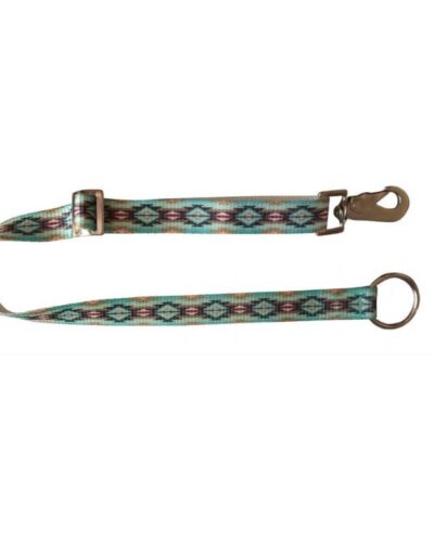 Teal Southwest Print Nylon Adjustable Bucket Strap
