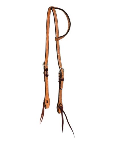 5/8 Roughout Twisted & Tied Single Ear Headstall