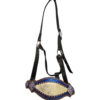 Nylon Bronc Halter w/ Royal Blue & Gold Metallic Print Inlay