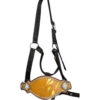 Nylon Bronc Halter w/ Hair on Cowhide & Silver Bead Accent